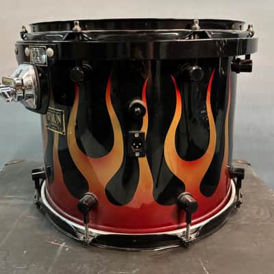 Spaun 22/22/8/10/12/14/16/6.5x14" Drum Set w/ May Mic System - Flame On image 7