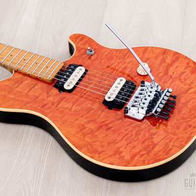 1997 Ernie Ball Music Man Axis EX Translucent Orange Quilt Top, EVH image 10