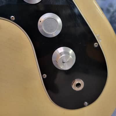 Vintage RARE 1966 Japan Pleasant SE 218 Shinko Gakki Made Electric Guitar Faded White Pro Setup New Strings Gigbag image 4