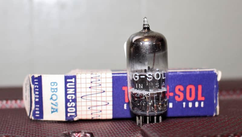TUNG SOL USA 6BQ7 6BZ7 6BK7A TIGHT BALANCE BLACK PLATE D GETR TEST NOS+ IN BOX VINTAGE 1960'S image 1