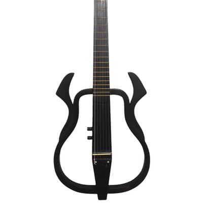 Sojing Silent Classical Guitar - Nylon Strings - Black Satin image 1