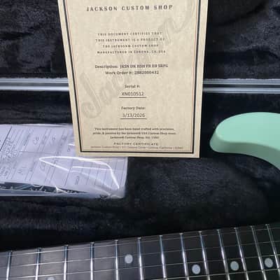 NEW ! Jackson Custom Shop Dinky HSH - Roasted Maple Neck & Ebony Fretboard - DK - Surf Green - Authorized Dealer - 8.1 lbs - G06853 image 15