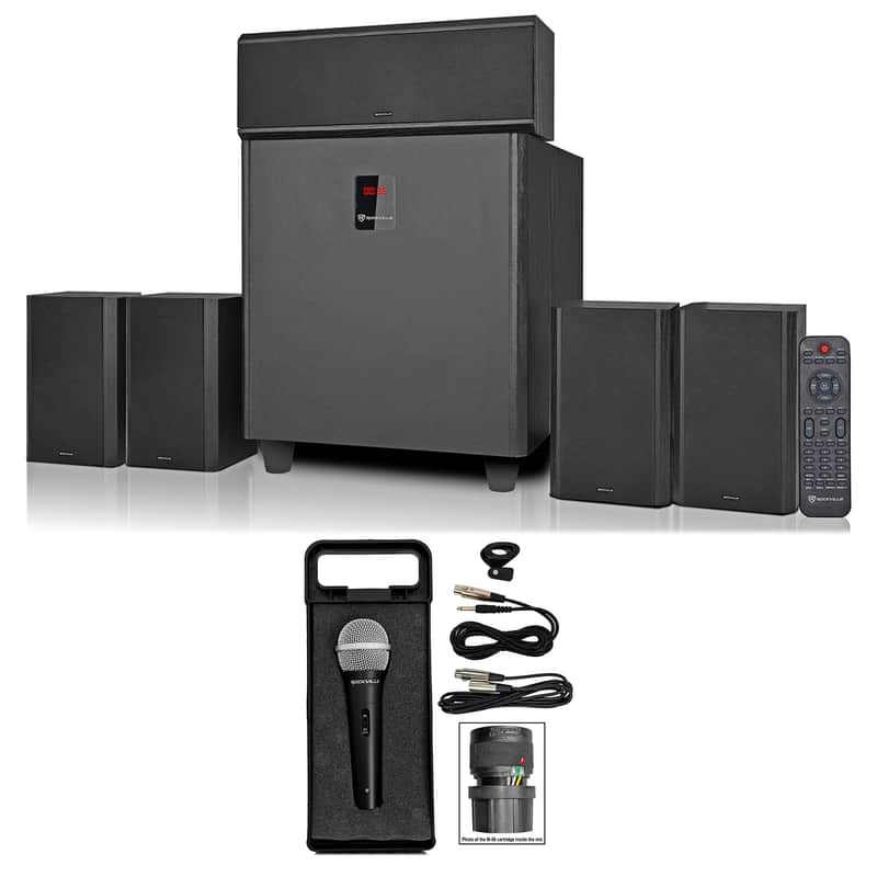 Rockville HTS820 Hybrid Bluetooth Home Theater / Karaoke Machine System w/Mic image 1