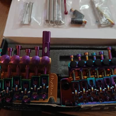 Floyd Rose 1000 "1 of a kind!" with Carbon Fiber arm, D-tuna and titanium parts, brass block & tuners 2025 - Gold/Purple image 9