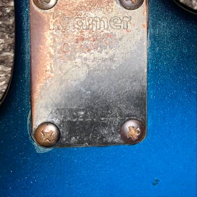 Vintage 1983 Kramer Pacer Blue burst electric guitar made in the usa image 8