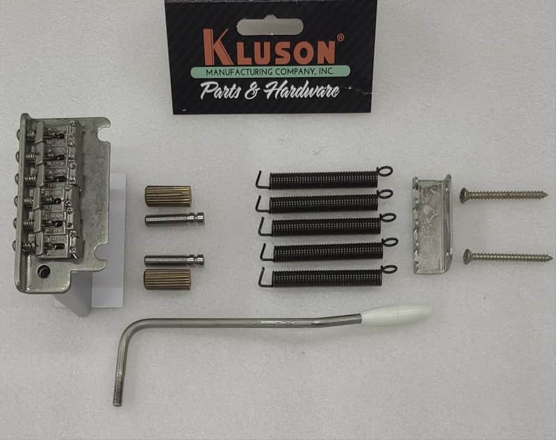 Aged Relic Nickel Kluson 2 Post Steel Block Tremolo Bridge image 1