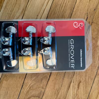 Grover 102-18C Rotomatic 3x3 Guitar Tuning Heads - 18:1 2010s - Chrome image 1