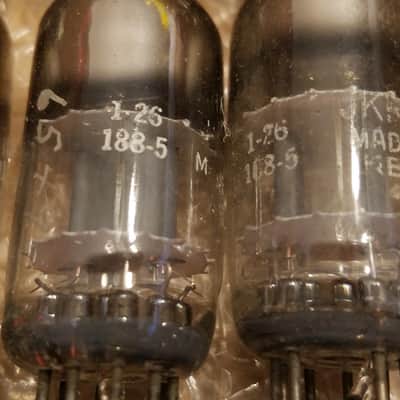 Ken-Rad Pair (2) JAN-JKR-12AT7 Double Triode AT1000 TESTED Vacuum Tubes military premium date-matched Audio 1951 image 2