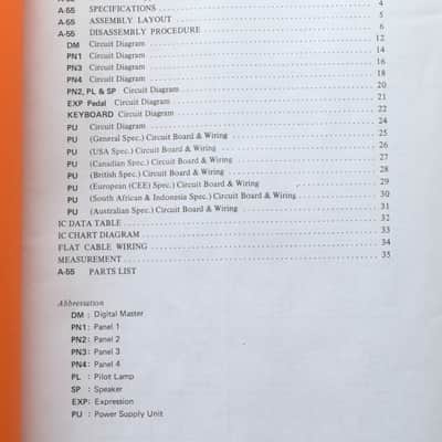 Immagine Yamaha A-55 Electone Service Manual & Schematics - Technical Repair Guide - Vintage - 2