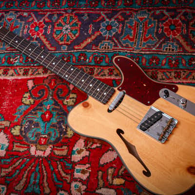 FENDER USA Custom Shop Knotty Pine Telecaster Thinline "Aged Natural + Rosewood" (2020) image 5