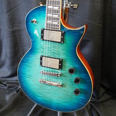 ESP USA Eclipse Aqua Marine Sunburst 6-String Electric Guitar w/ Hard Case (2025) image 7