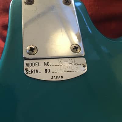Vintage 60s MIJ Teisco K-3L / ET-312 Sharkfin Electric Guitar - Blue + Hard Case image 9