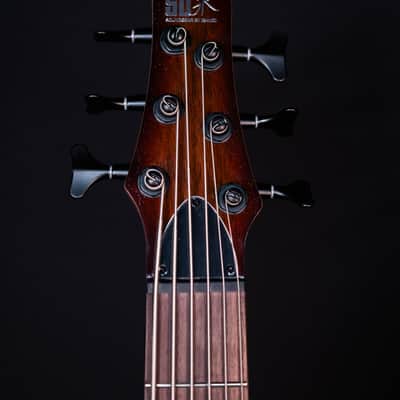 Ibanez SR506AMHL 6-String Bass, Mahogany Brown Burst Low Gloss image 9