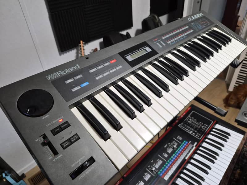 Roland Alpha Juno-1 49-Key Programmable Polyphonic Synthesizer 1985 - 1988 - Black image 1