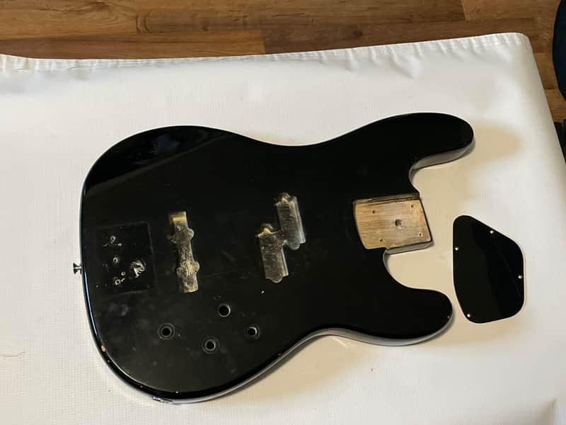 1980's Overseas Kramer Striker 700st Black 4 String Electric Bass Guitar Body image 1
