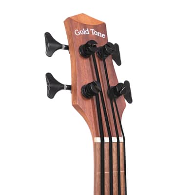 Gold Tone M-Bass25/FL Micro 25" Scale Fretless Acoustic/Electric Bass  - Natural image 6