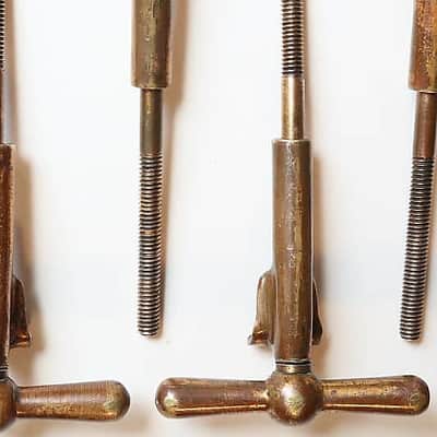 Set of (12) Ludwig DeLuxe Finish T- Rods & Claws for "Black Beauty" Bass Drum - 1928 / EIGHTEEN PHOTOS image 13