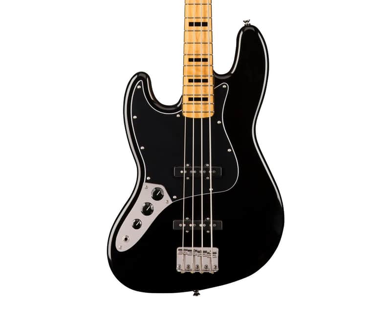 Squier Classic Vibe '70s Jazz Bass Left-Handed - Black w/ Maple FB image 1