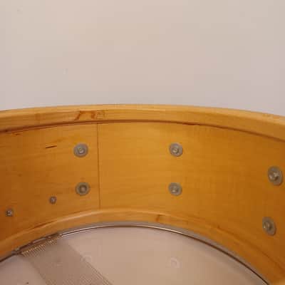 Slingerland 1972 Radio King #111 7x14"Snare Drum Blue Sparkle/Maple Vintage 70s image 13