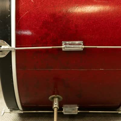 Vintage Kent Red Sparkle 14x22 9x13 and 13x14 Drum Set image 11
