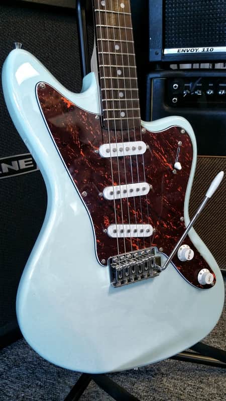 Jay Turser JT JG Jaguar Electric Guitar Classic Style Sonic Blue image 1