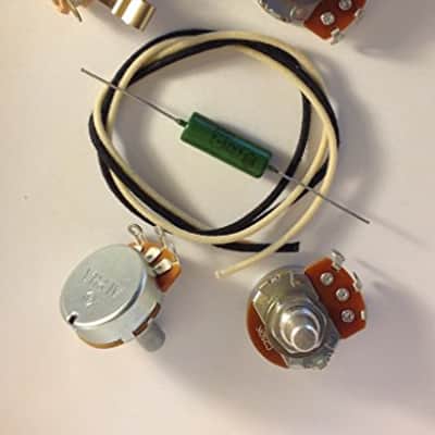 Lefty Wiring Harness Kit For J Bass US Spec Pots .1uf Soviet Paper In Oil Cap image 2