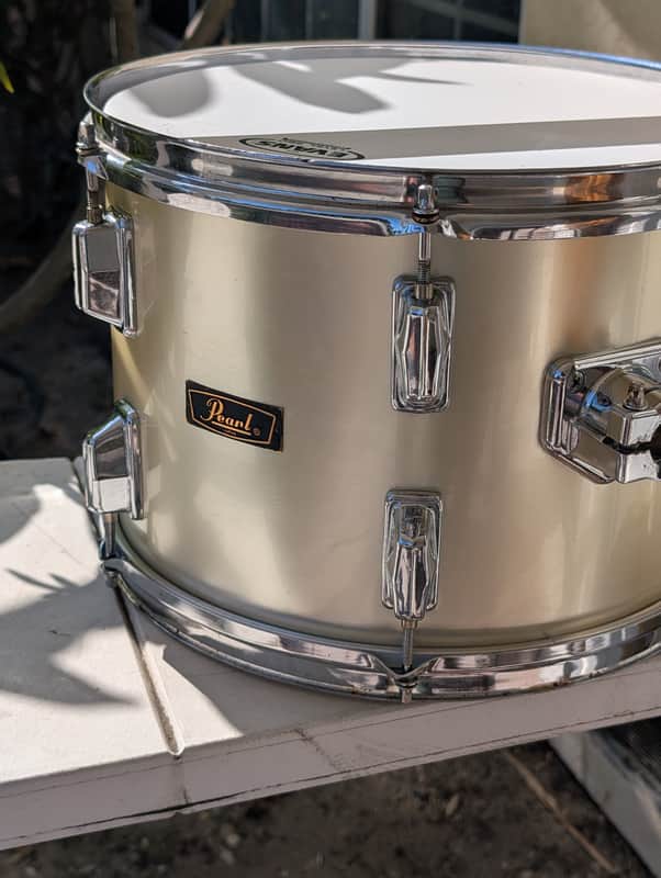 Pearl Wood Fiberglass 13" Rack Tom 1970s - Silver image 1