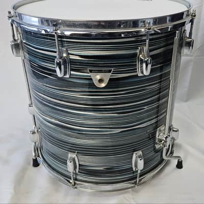 Ludwig  Standard Series Shell Kit 13-16-22-14 Snare Late 1960s-Early 1970s - Blue Strata image 5
