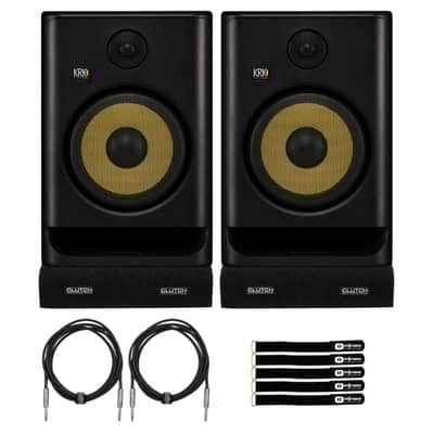 KRK Rokit RP8 G5 8" Studio Monitors 2-Pack with Cables & Isolator Pads image 1