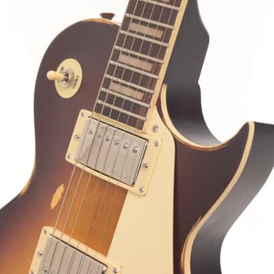 Vintage V100MR-TSB Icon Series Single Cut 2010s - Distressed Tobacco Sunburst image 6