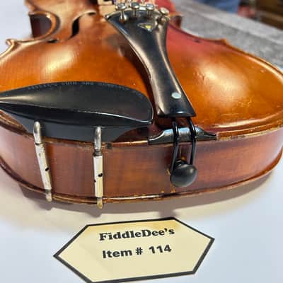 Vintage 4/4 Adult violin labeled Johan Georg Kessler 1925 - original finish with Satin Gloss Varnish image 10