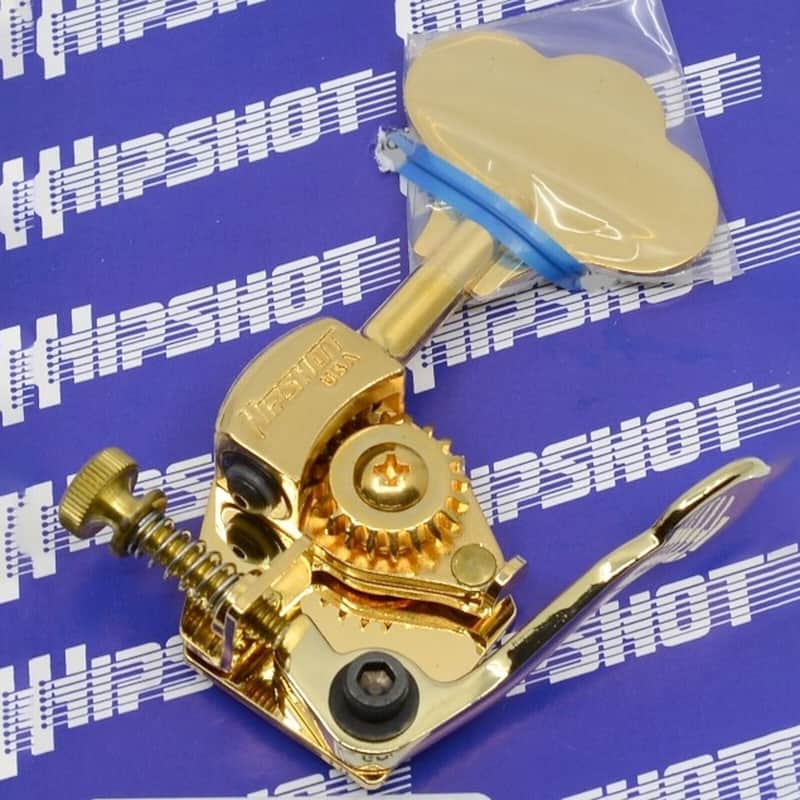 NEW Hipshot USA Ultralite® Bass Xtender 3/8" Drop D Tuning Clover Key - GOLD image 1