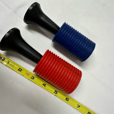 Guiro Tone Blocks, Blue & Red, 5-1/8" x 1-3/4" - MINT image 2