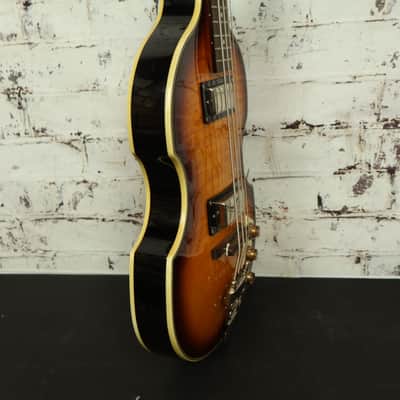 2008 Epiphone Viola Sunburst Hollowbody/Violin Electric Bass Guitar image 15