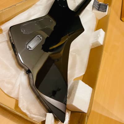 Harley Benton Explorer EX-84 Modern with EMG pickups and Grover locking tuners - Black - Brand new image 6