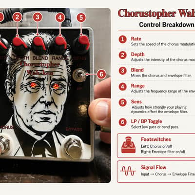 CELEBRITY PEDALS Chorustopher Wah-Ken (Chorus/Envelope Filter) image 2