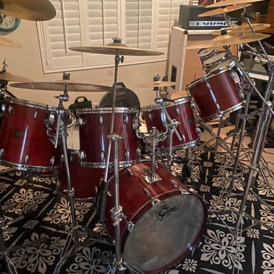 Gretsch Drum Jasper maple USA 1982 Wine red image 11