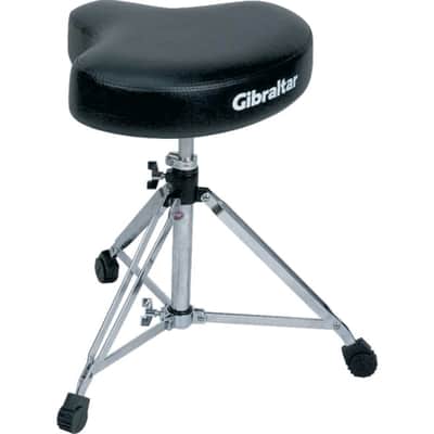 Gibraltar 6608 Drum Throne Vinyl Moto15" (Chrome/Black) - Drum Throne image 1