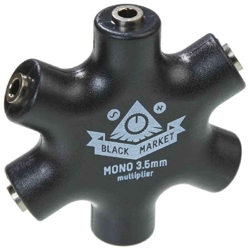 Black Market Modular Monomult 3.5mm Mono TS Mini-Jack Multiplier Adapter (black) image 1