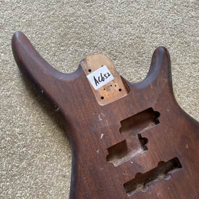 Brown Mahogany Wood 4 String Bass Body image 4