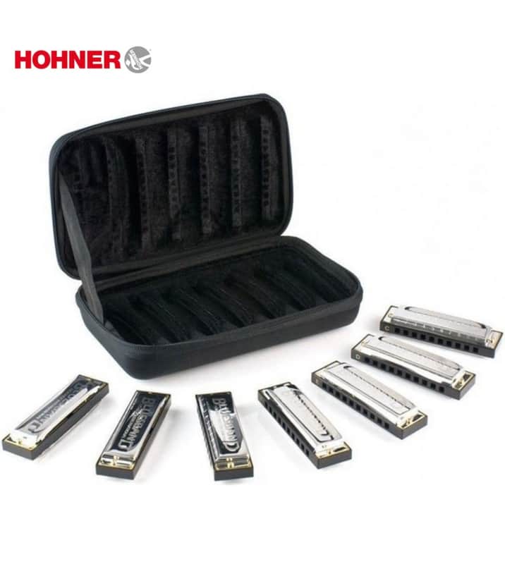 Brand New Hohner Bluesband Harmonica Set of 7 Harp Keys with Case Blues Band image 1