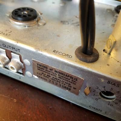 Viking Of Minneapolis 88 Stereo Compact Reel to Reel R2R tube preamp and transport 1960s image 14