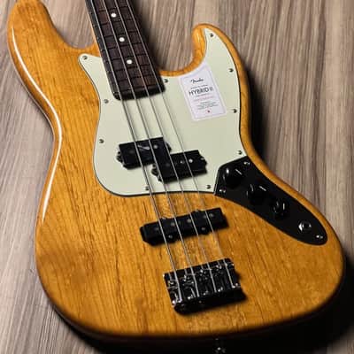 Fender Japan Hybrid II Jazz Bass PJ with Rosewood FB in Vintage Natural JD24009119 image 3