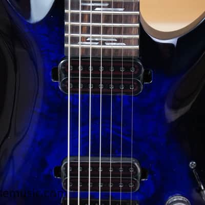 Schecter Omen Elite-7 - See-Thru Blue Burst image 5