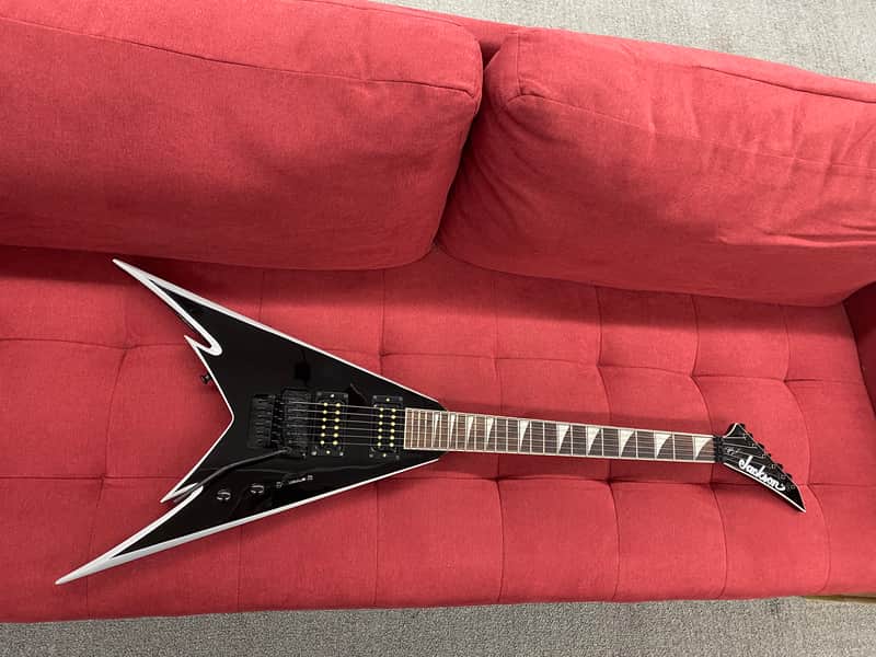 Jackson X Series Signature Phil Demmel Demmelition King V PDX-2 - 2015 - Black with Silver Bevels w/ Bare Knuckle Pickups and Bag image 1