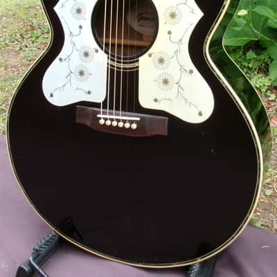 Rare 1970s Gemson GJ-400DX (Terada Gakki) - "Everly Style" Jumbo Acoustic - MIJ Japan Vintage + Gig Bag image 2