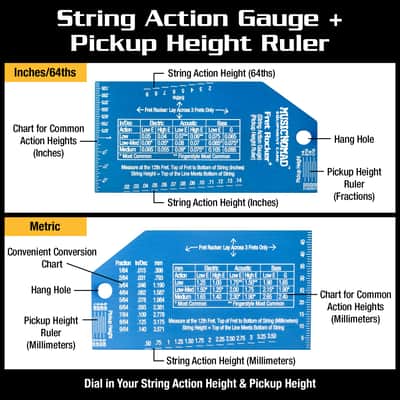 MusicNomad Fret Rocker+ with String Action Gauge/Pickup Ruler (MN822) image 5