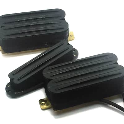 DFHR Rails HSH Pickup Set, Super-Hot Humbucker Rail Bridge Middle & Neck SH Set, Black image 3