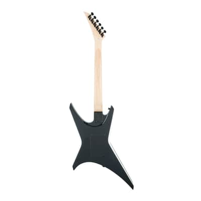 Jackson JS Series Warrior JS32 6-String Right-Handed Electric Guitar with Poplar Body, Maple Neck, and Amaranth Fingerboard (Black with White Bevels) image 2
