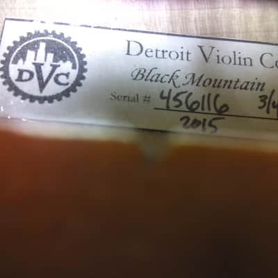 Detroit Violin Company Black Mountain 3/4 Violin serial 456116 2015 - Natural image 2